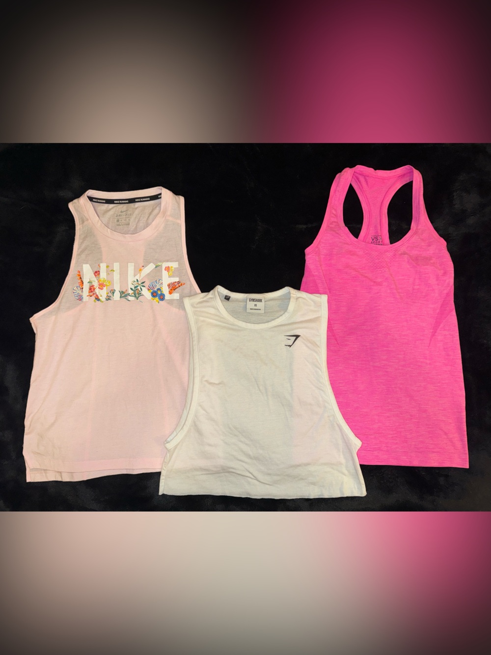 Women’s XS Nike, Gymshark, VSX Tank Top Bundle